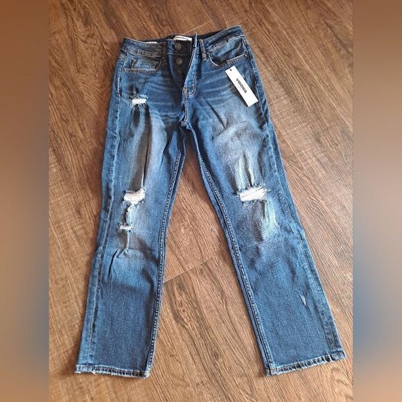 Vigoss Frankie Slim Distressed Straight Jeans Various Sizes Button Fly N… - Picture 3 of 9